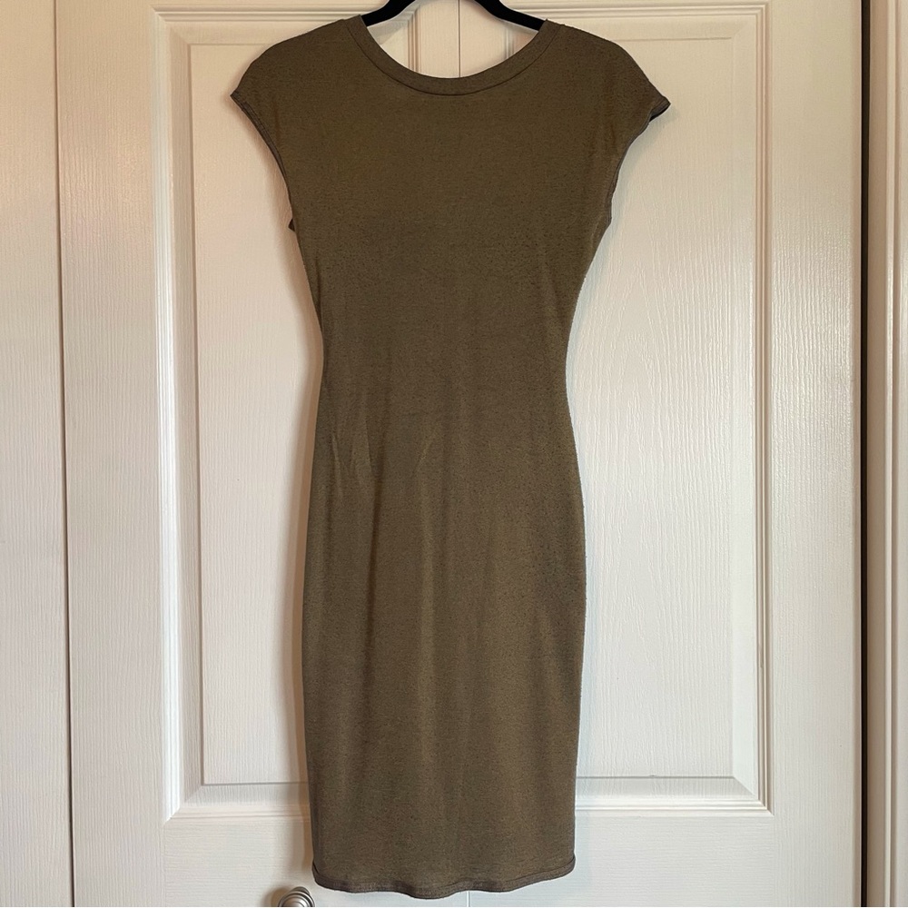RARE Vintage Alaia Paris Cap Sleeve Sculpted Bodycon Shift Dress - Gold/Blue